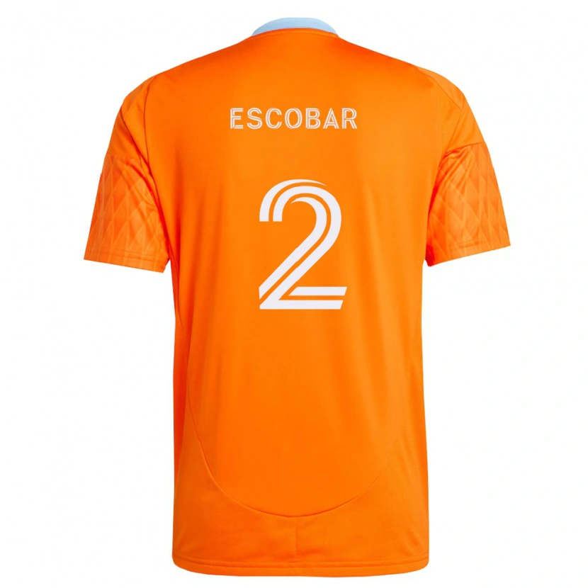 Danxen Hombre Camiseta Franco Escobar #2 Naranja Blanco 1ª Equipación 2026/27 La Camisa México