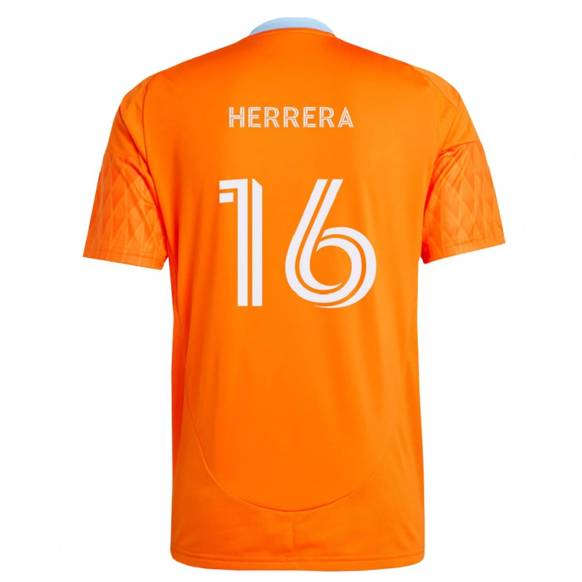 Danxen Hombre Camiseta Héctor Herrera #16 Naranja Blanco 1ª Equipación 2026/27 La Camisa México