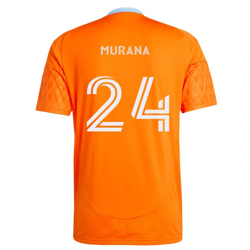 Danxen Hombre Camiseta Mujeeb Murana #24 Naranja Blanco 1ª Equipación 2026/27 La Camisa México