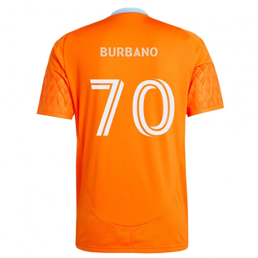 Danxen Hombre Camiseta Jordy Burbano #70 Naranja Blanco 1ª Equipación 2026/27 La Camisa México