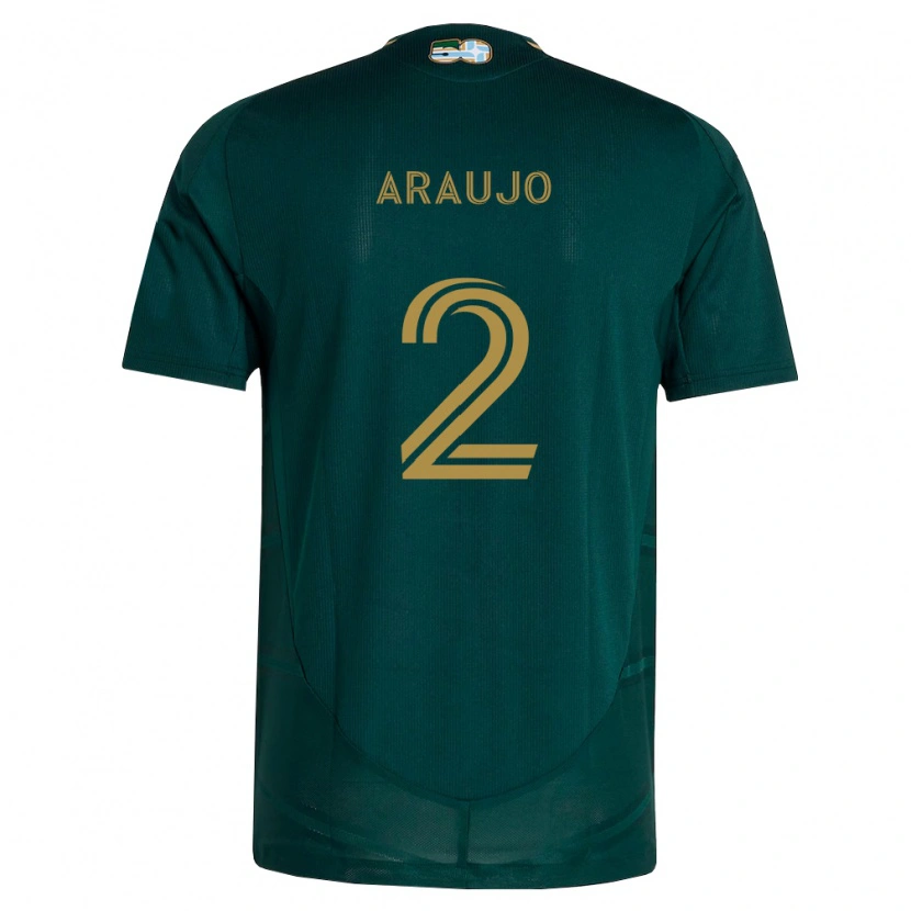 Danxen Hombre Camiseta Miguel Araujo #2 Verde Oscuro Marrón 1ª Equipación 2026/27 La Camisa México