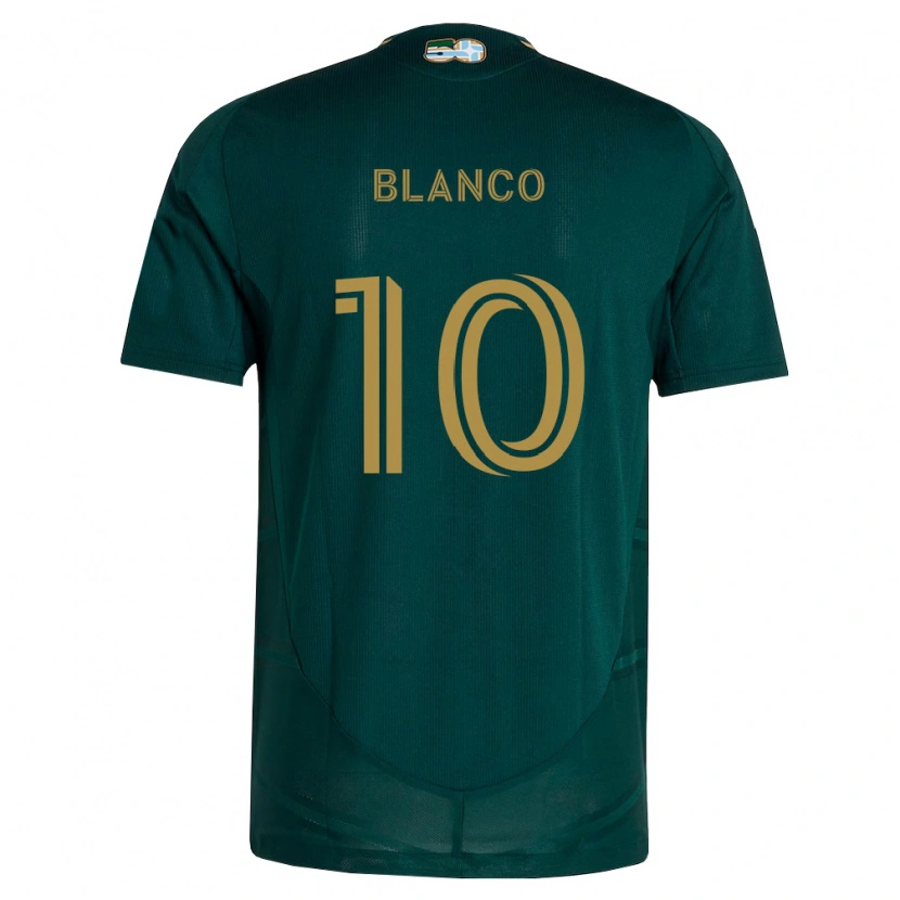 Danxen Hombre Camiseta Sebastián Blanco #10 Verde Oscuro Marrón 1ª Equipación 2026/27 La Camisa México