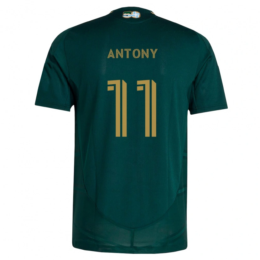 Danxen Hombre Camiseta Antony Alves Santos #11 Verde Oscuro Marrón 1ª Equipación 2026/27 La Camisa México