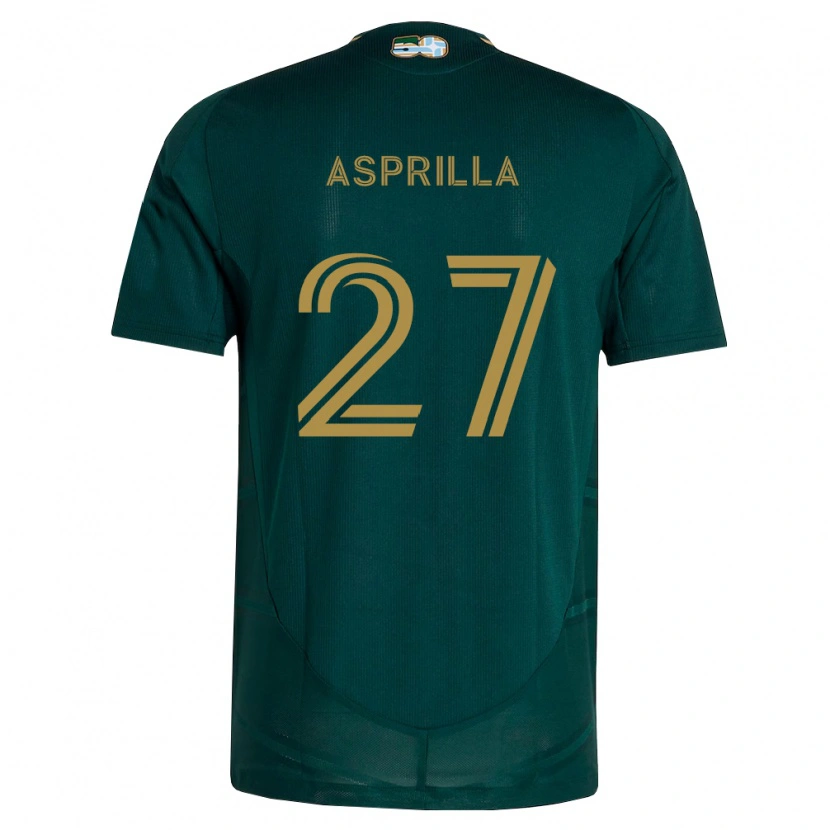 Danxen Hombre Camiseta Dairon Asprilla #27 Verde Oscuro Marrón 1ª Equipación 2026/27 La Camisa México