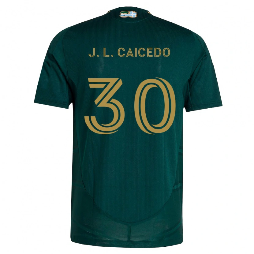 Danxen Hombre Camiseta José Caicedo #30 Verde Oscuro Marrón 1ª Equipación 2026/27 La Camisa México