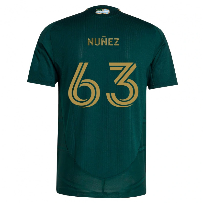Danxen Hombre Camiseta Daniel Núñez #63 Verde Oscuro Marrón 1ª Equipación 2026/27 La Camisa México