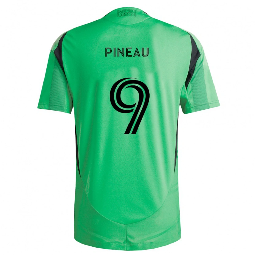 Danxen Hombre Camiseta Sebastien Pineau #9 Verde Esmeralda Negro 1ª Equipación 2026/27 La Camisa México