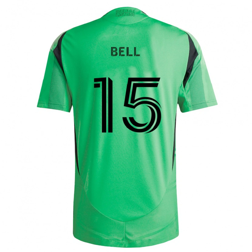 Danxen Hombre Camiseta Jon Bell #15 Verde Esmeralda Negro 1ª Equipación 2026/27 La Camisa México