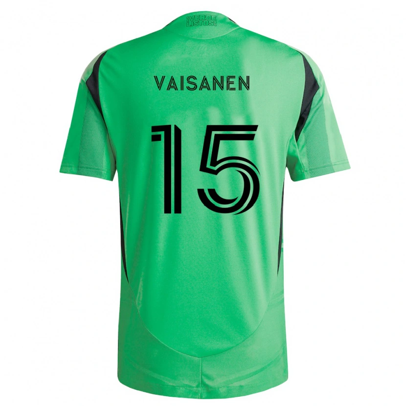 Danxen Hombre Camiseta Leo Väisänen #15 Verde Esmeralda Negro 1ª Equipación 2026/27 La Camisa México