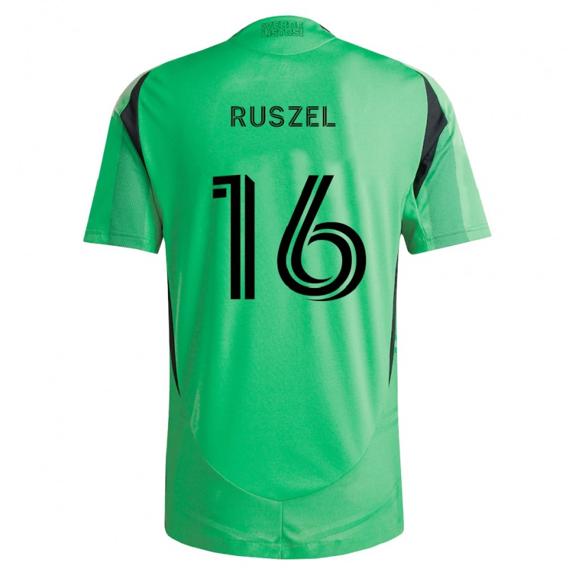 Danxen Hombre Camiseta Marcel Ruszel #16 Verde Esmeralda Negro 1ª Equipación 2026/27 La Camisa México