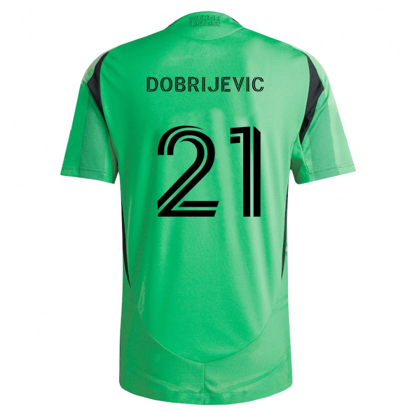 Danxen Hombre Camiseta Stefan Dobrijevic #21 Verde Esmeralda Negro 1ª Equipación 2026/27 La Camisa México