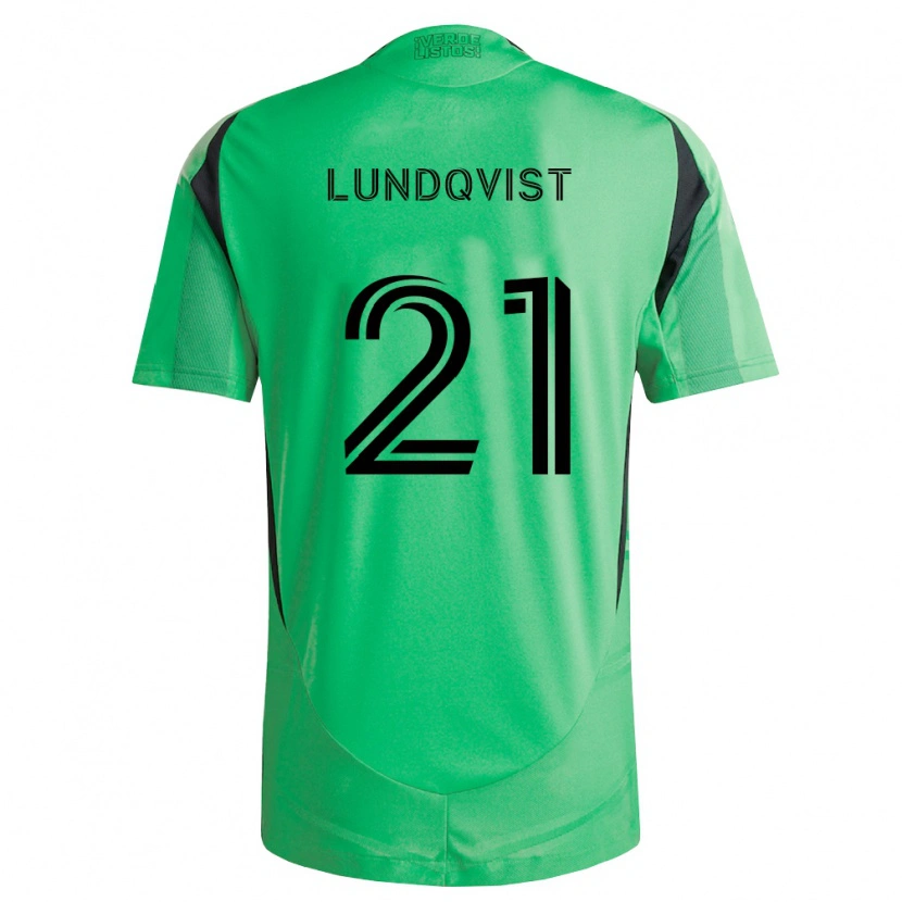 Danxen Hombre Camiseta Adam Lundqvist #21 Verde Esmeralda Negro 1ª Equipación 2026/27 La Camisa México