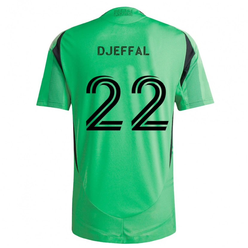 Danxen Hombre Camiseta Sofiane Djeffal #22 Verde Esmeralda Negro 1ª Equipación 2026/27 La Camisa México