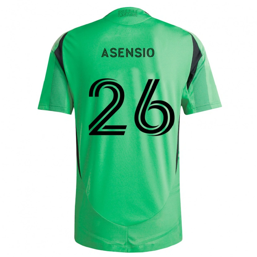 Danxen Hombre Camiseta Charlie Asensio #26 Verde Esmeralda Negro 1ª Equipación 2026/27 La Camisa México
