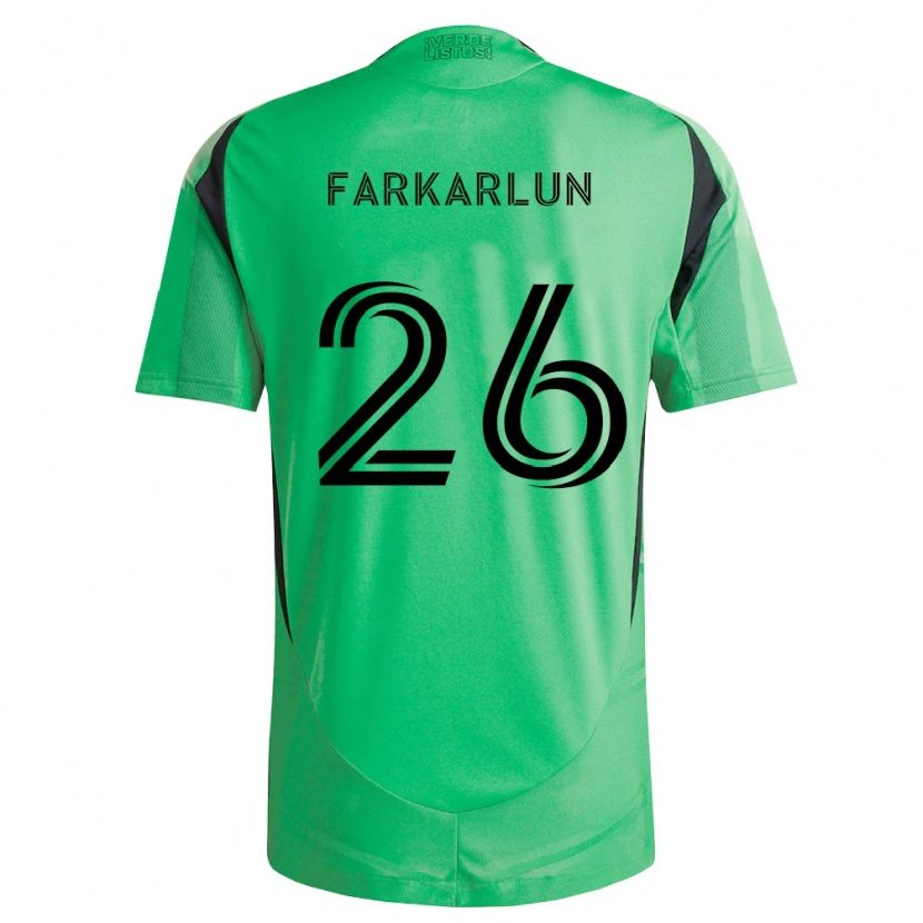Danxen Hombre Camiseta Jimmy Farkarlun #26 Verde Esmeralda Negro 1ª Equipación 2026/27 La Camisa México