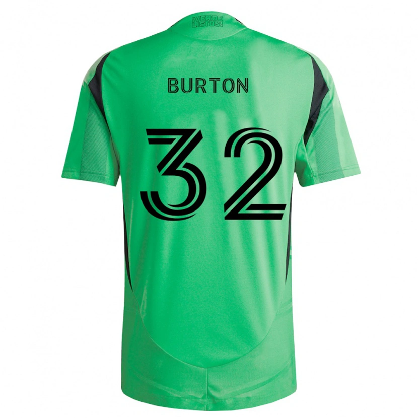Danxen Hombre Camiseta Micah Burton #32 Verde Esmeralda Negro 1ª Equipación 2026/27 La Camisa México
