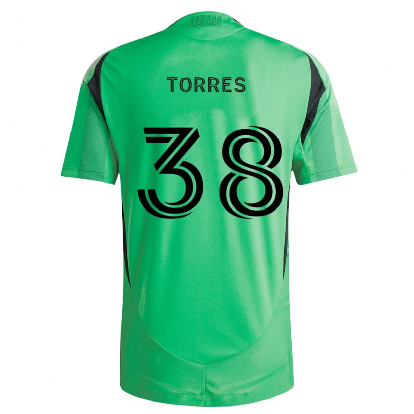 Danxen Hombre Camiseta Ervin Torres #38 Verde Esmeralda Negro 1ª Equipación 2026/27 La Camisa México