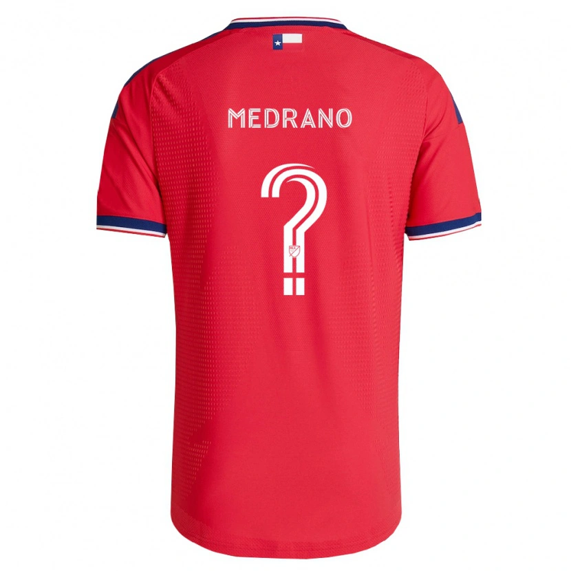 Danxen Hombre Camiseta Gael Medrano #0 Rojo Azul Blanco 1ª Equipación 2026/27 La Camisa México