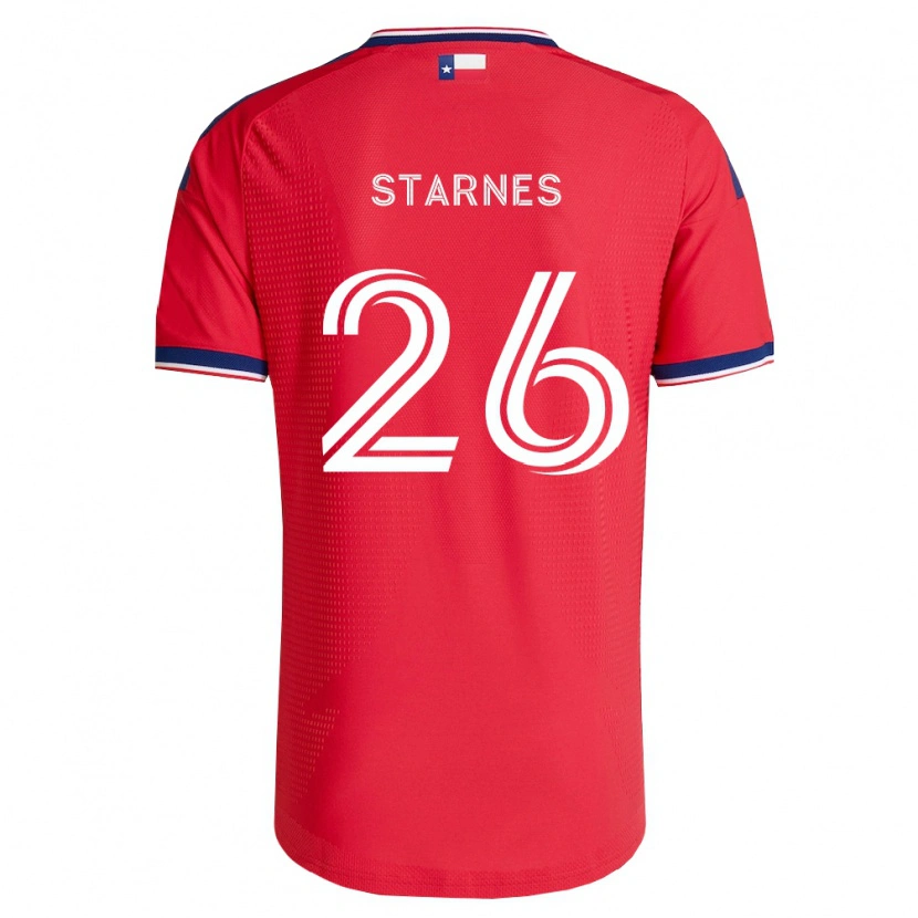 Danxen Hombre Camiseta Slade Starnes #26 Rojo Azul Blanco 1ª Equipación 2026/27 La Camisa México