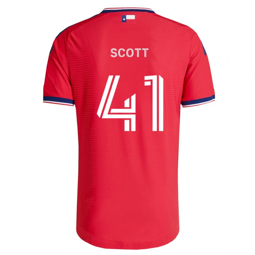 Danxen Hombre Camiseta Tarik Scott #41 Rojo Azul Blanco 1ª Equipación 2026/27 La Camisa México
