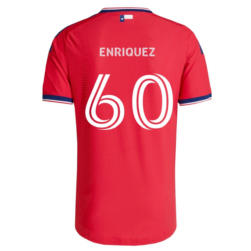 Danxen Hombre Camiseta Fabian Enriquez #60 Rojo Azul Blanco 1ª Equipación 2026/27 La Camisa México
