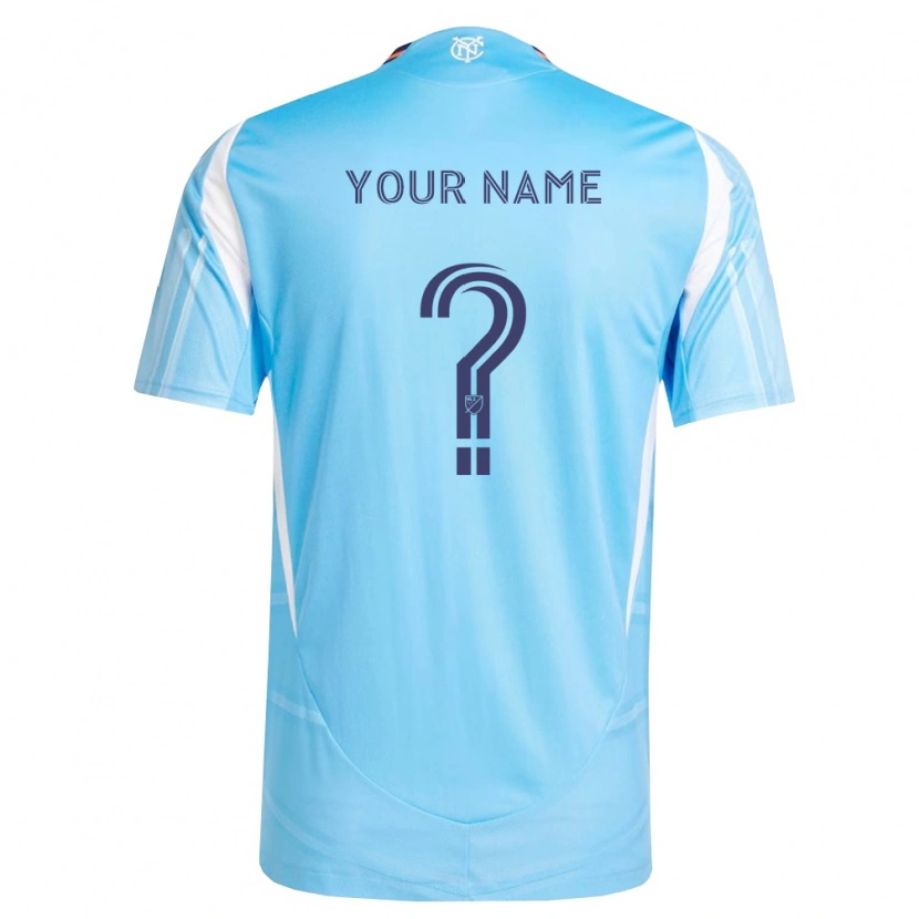 Danxen Hombre Camiseta Su Nombre #0 Azul Cielo Blanco 1ª Equipación 2026/27 La Camisa México