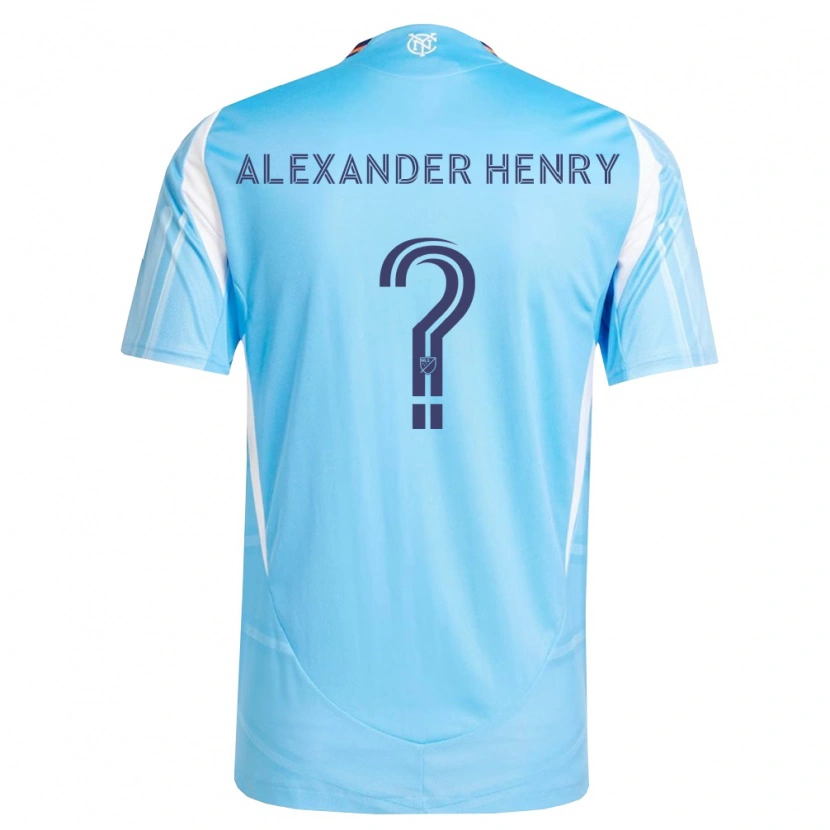 Danxen Hombre Camiseta Liam Alexander Henry #0 Azul Cielo Blanco 1ª Equipación 2026/27 La Camisa México