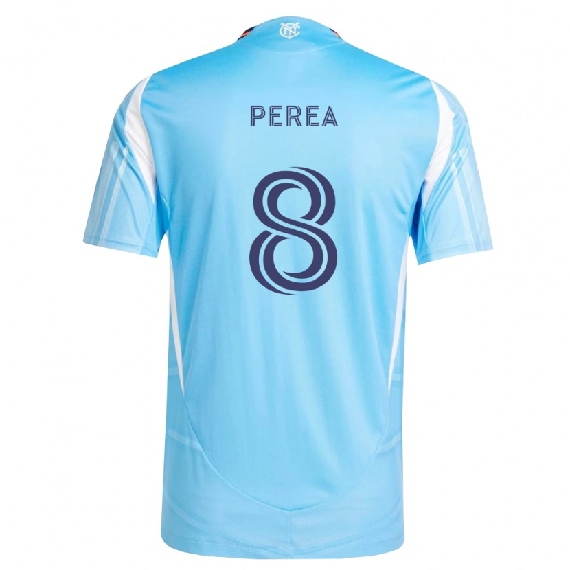 Danxen Hombre Camiseta Andrés Perea #8 Azul Cielo Blanco 1ª Equipación 2026/27 La Camisa México