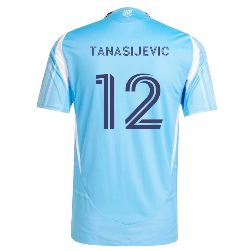 Danxen Hombre Camiseta Strahinja Tanasijevic #12 Azul Cielo Blanco 1ª Equipación 2026/27 La Camisa México