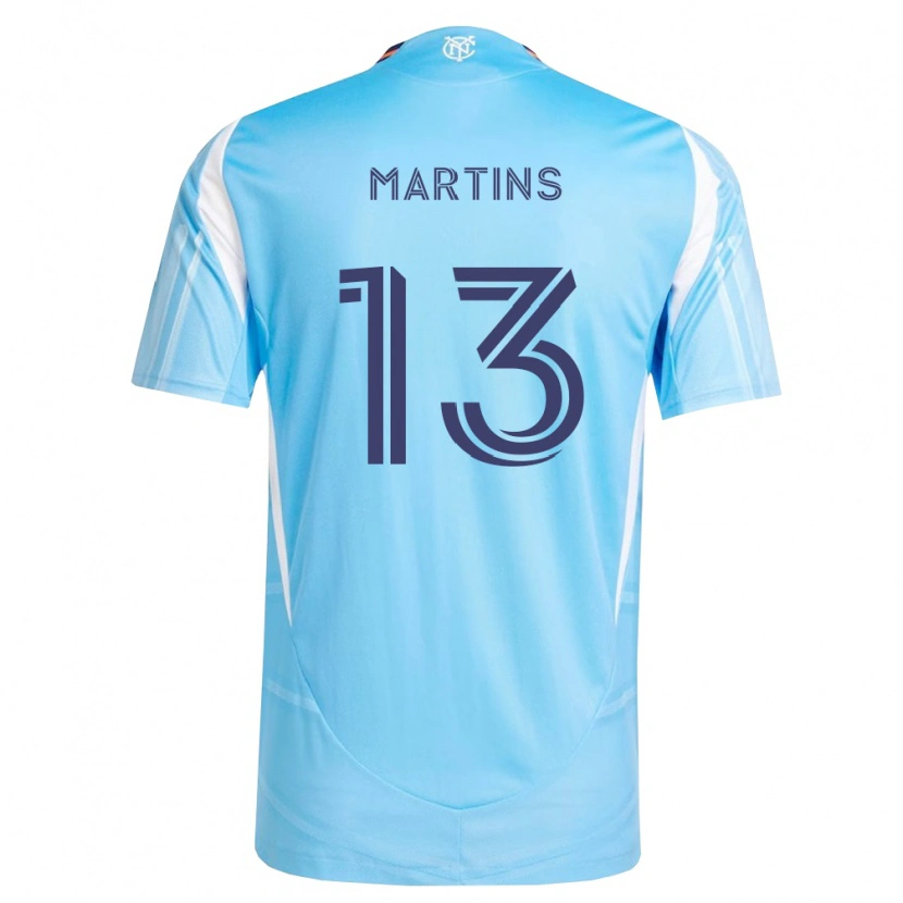 Danxen Hombre Camiseta Thiago Martins #13 Azul Cielo Blanco 1ª Equipación 2026/27 La Camisa México