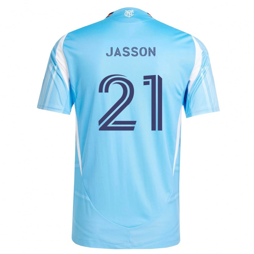 Danxen Hombre Camiseta Andres Jasson #21 Azul Cielo Blanco 1ª Equipación 2026/27 La Camisa México