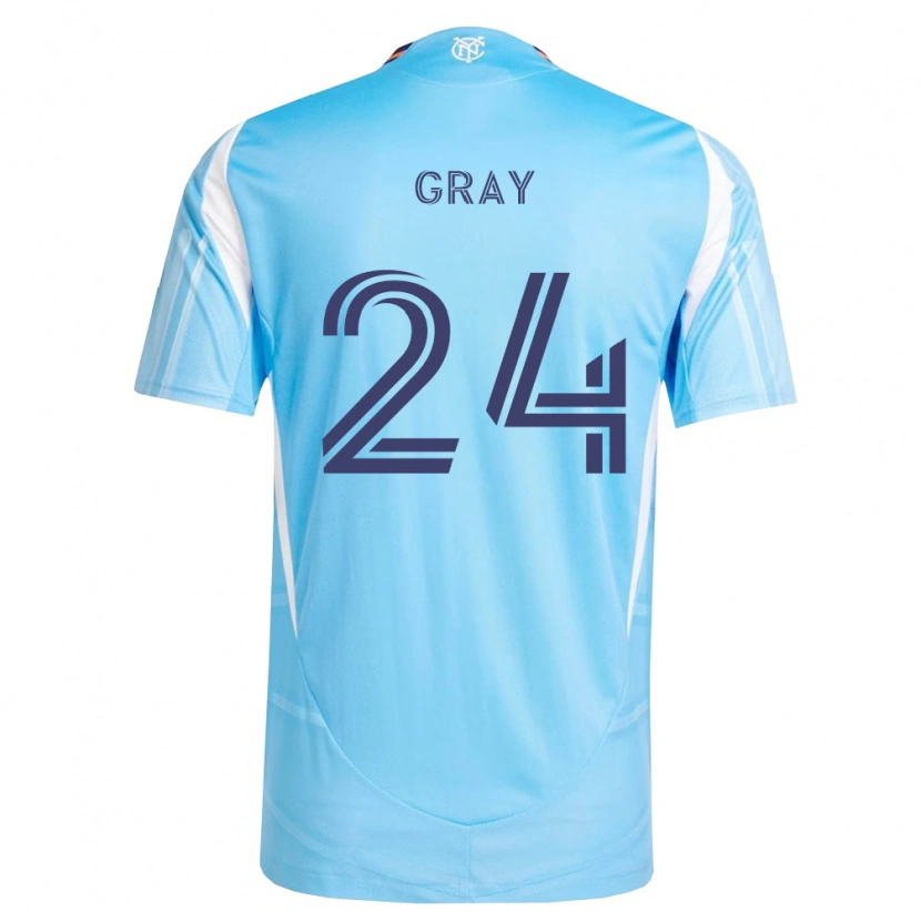 Danxen Hombre Camiseta Tayvon Gray #24 Azul Cielo Blanco 1ª Equipación 2026/27 La Camisa México