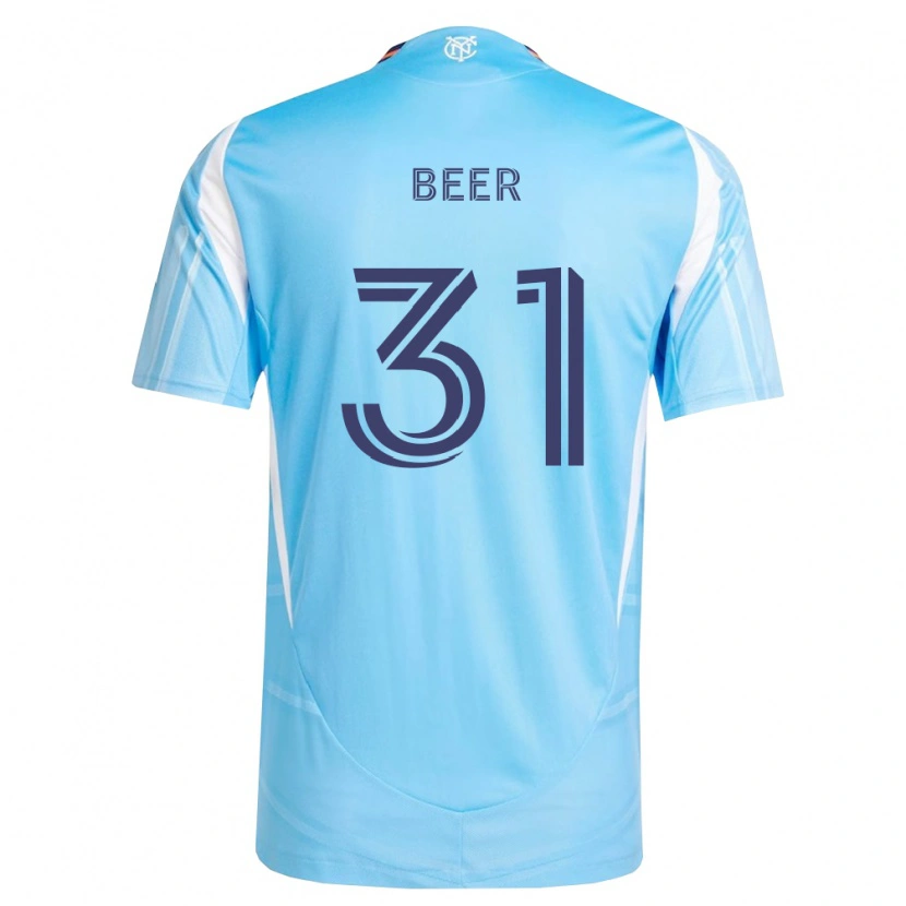 Danxen Hombre Camiseta Jack Beer #31 Azul Cielo Blanco 1ª Equipación 2026/27 La Camisa México