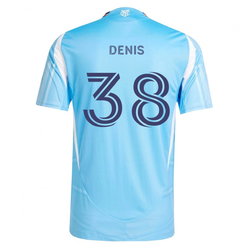 Danxen Hombre Camiseta John Denis #38 Azul Cielo Blanco 1ª Equipación 2026/27 La Camisa México