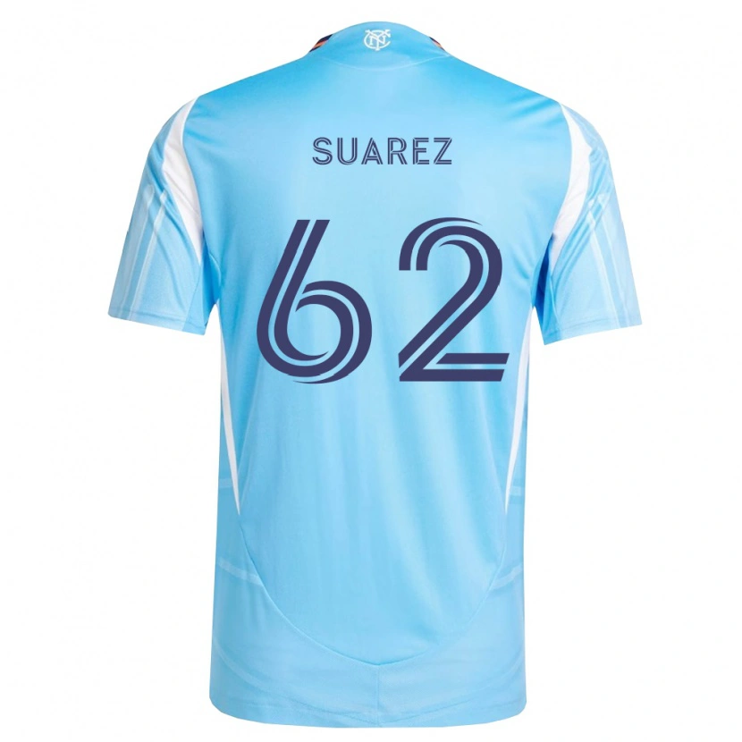 Danxen Hombre Camiseta Anthony Suarez #62 Azul Cielo Blanco 1ª Equipación 2026/27 La Camisa México