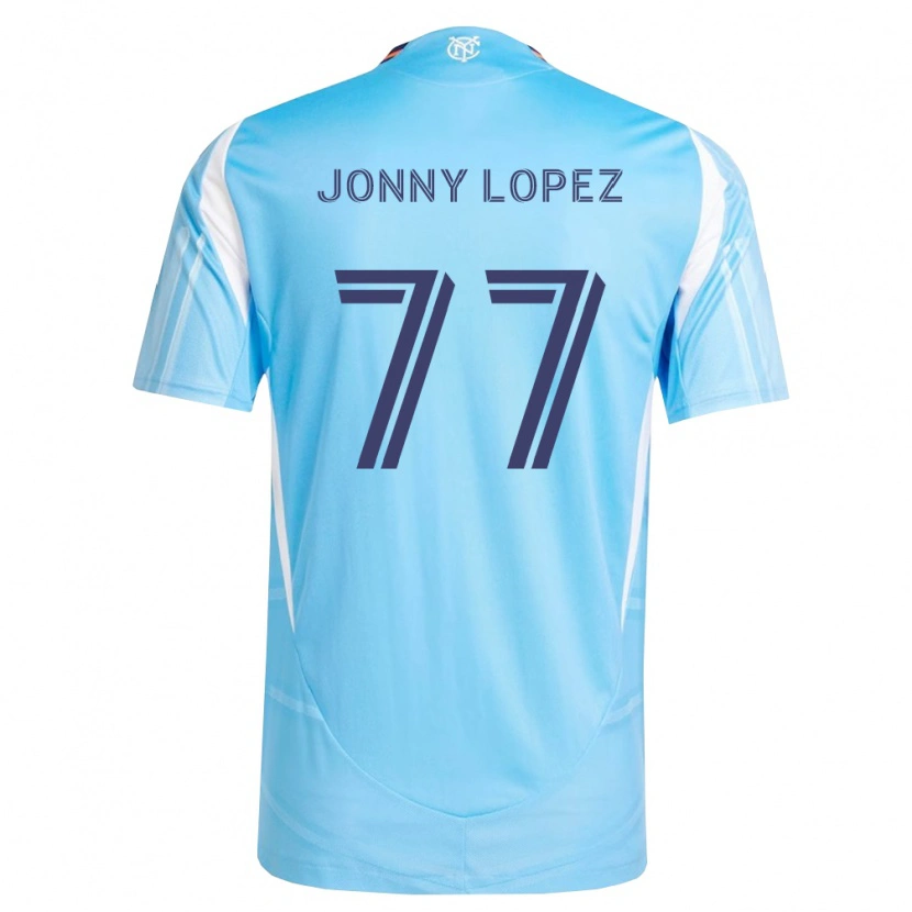 Danxen Hombre Camiseta Jonny Lopez #77 Azul Cielo Blanco 1ª Equipación 2026/27 La Camisa México