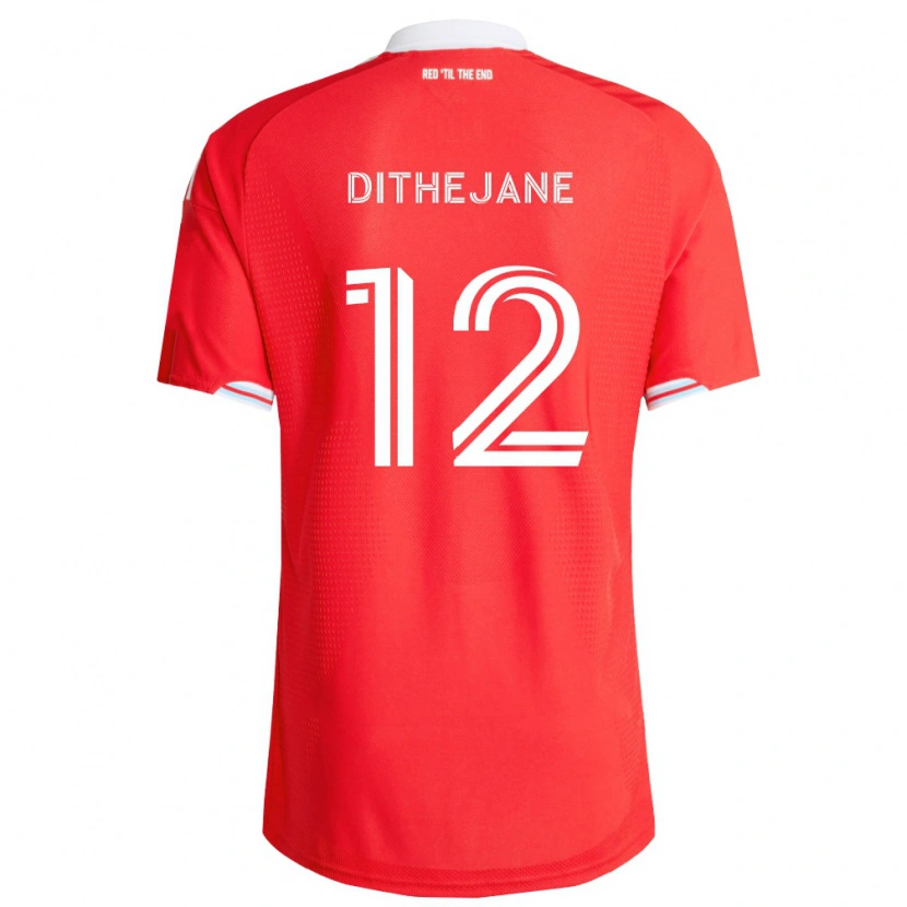 Danxen Hombre Camiseta Puso Dithejane #12 Rojo Azul Profundo Blanco 1ª Equipación 2026/27 La Camisa México