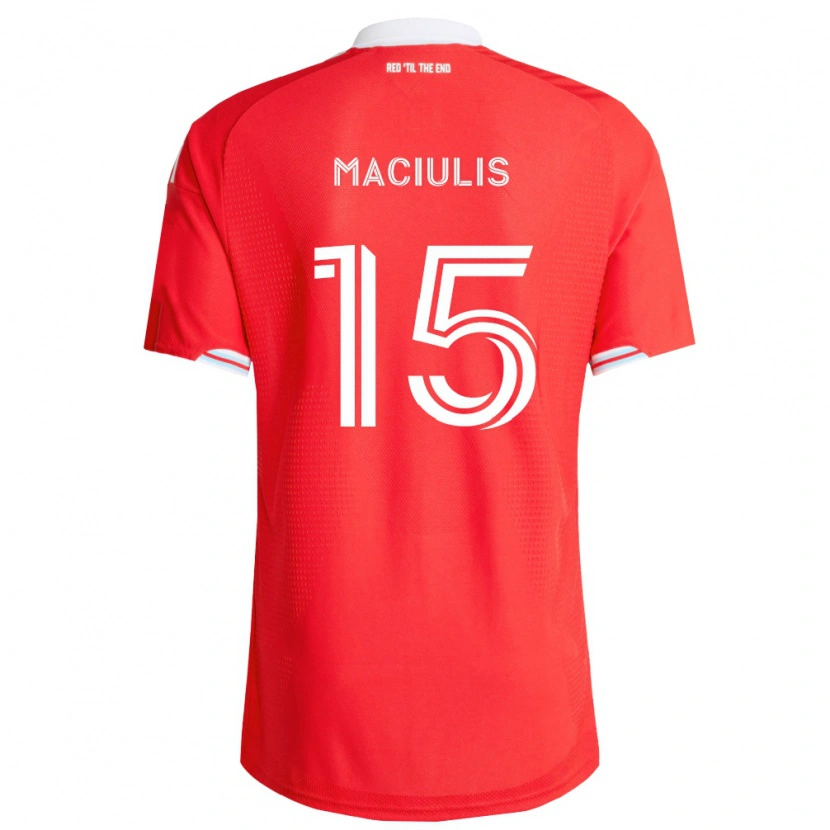 Danxen Hombre Camiseta Matthew Maciulis #15 Rojo Azul Profundo Blanco 1ª Equipación 2026/27 La Camisa México