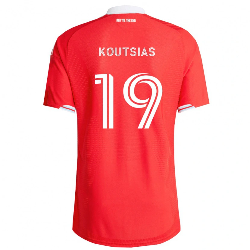 Danxen Hombre Camiseta Georgios Koutsias #19 Rojo Azul Profundo Blanco 1ª Equipación 2026/27 La Camisa México
