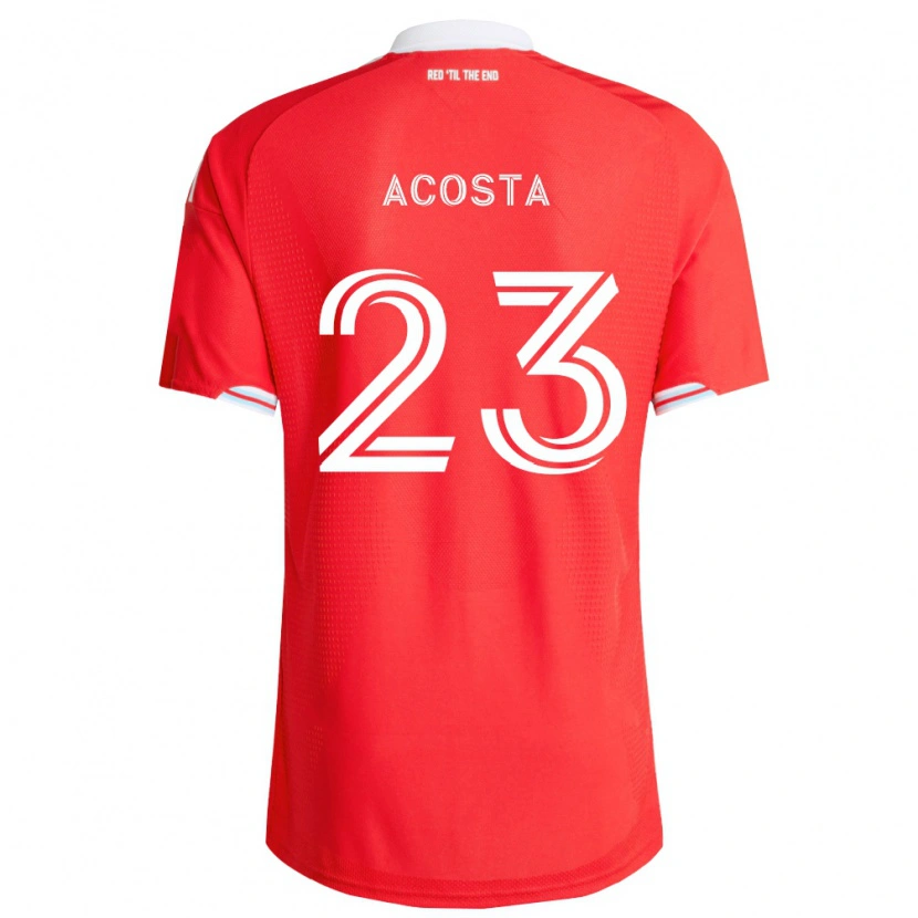 Danxen Hombre Camiseta Kellyn Acosta #23 Rojo Azul Profundo Blanco 1ª Equipación 2026/27 La Camisa México