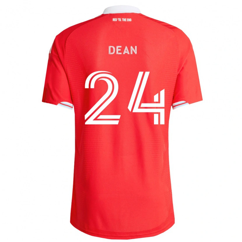 Danxen Hombre Camiseta Jonathan Dean #24 Rojo Azul Profundo Blanco 1ª Equipación 2026/27 La Camisa México