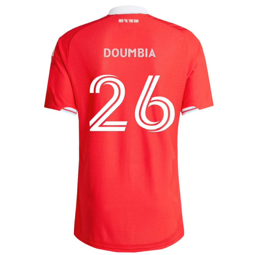 Danxen Hombre Camiseta Ousmane Doumbia #26 Rojo Azul Profundo Blanco 1ª Equipación 2026/27 La Camisa México