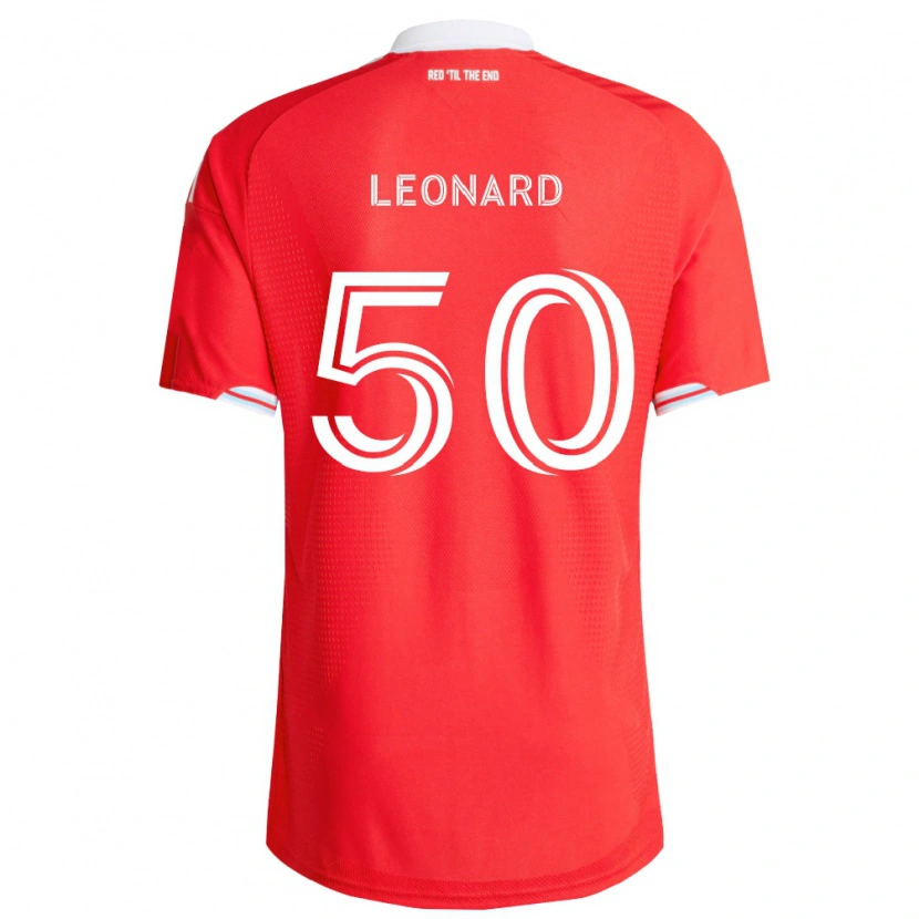 Danxen Hombre Camiseta Eric Leonard #50 Rojo Azul Profundo Blanco 1ª Equipación 2026/27 La Camisa México
