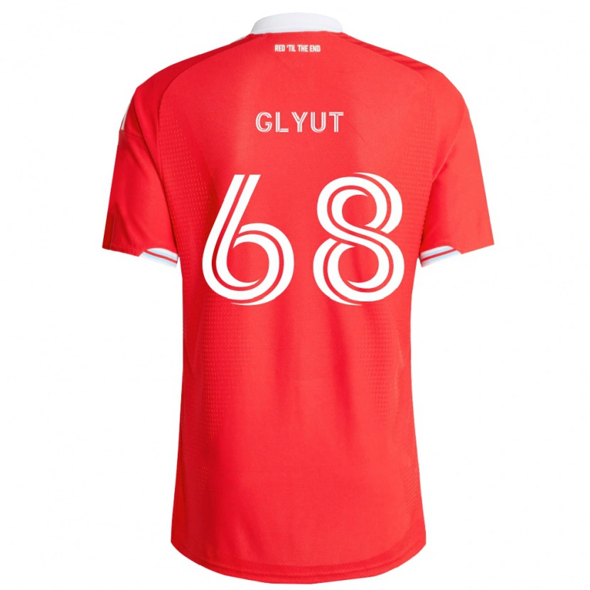 Danxen Hombre Camiseta Vitaliy Glyut #68 Rojo Azul Profundo Blanco 1ª Equipación 2026/27 La Camisa México