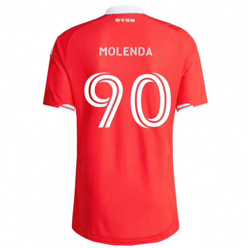 Danxen Hombre Camiseta David Molenda #90 Rojo Azul Profundo Blanco 1ª Equipación 2026/27 La Camisa México