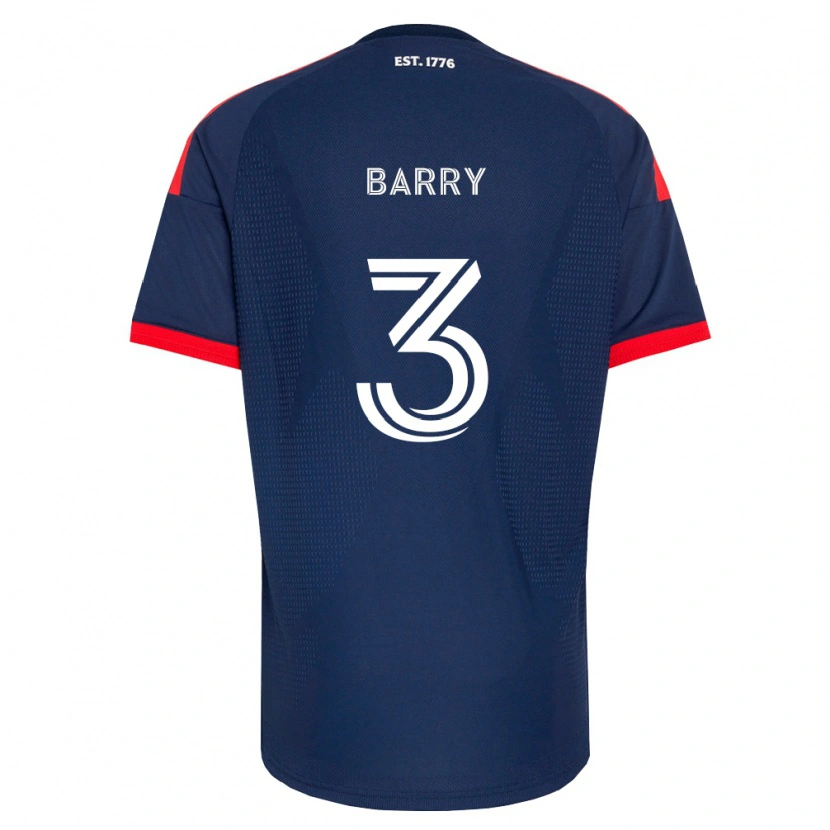 Danxen Hombre Camiseta Hesron Barry #3 Azul Real Rojo Blanco 1ª Equipación 2026/27 La Camisa México