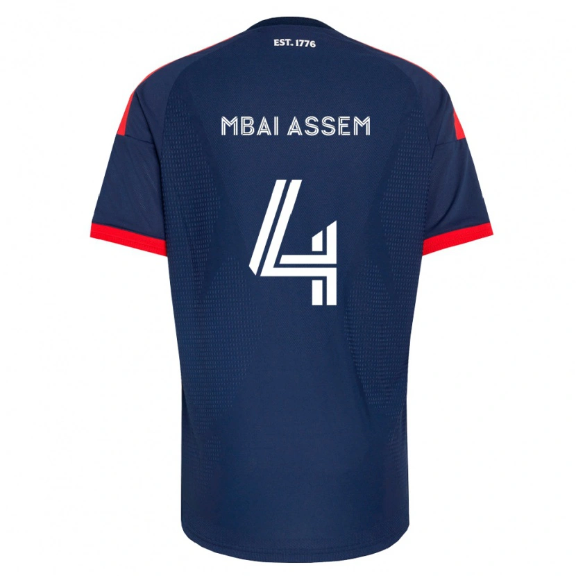 Danxen Hombre Camiseta Chris Mbaï-Assem #4 Azul Real Rojo Blanco 1ª Equipación 2026/27 La Camisa México
