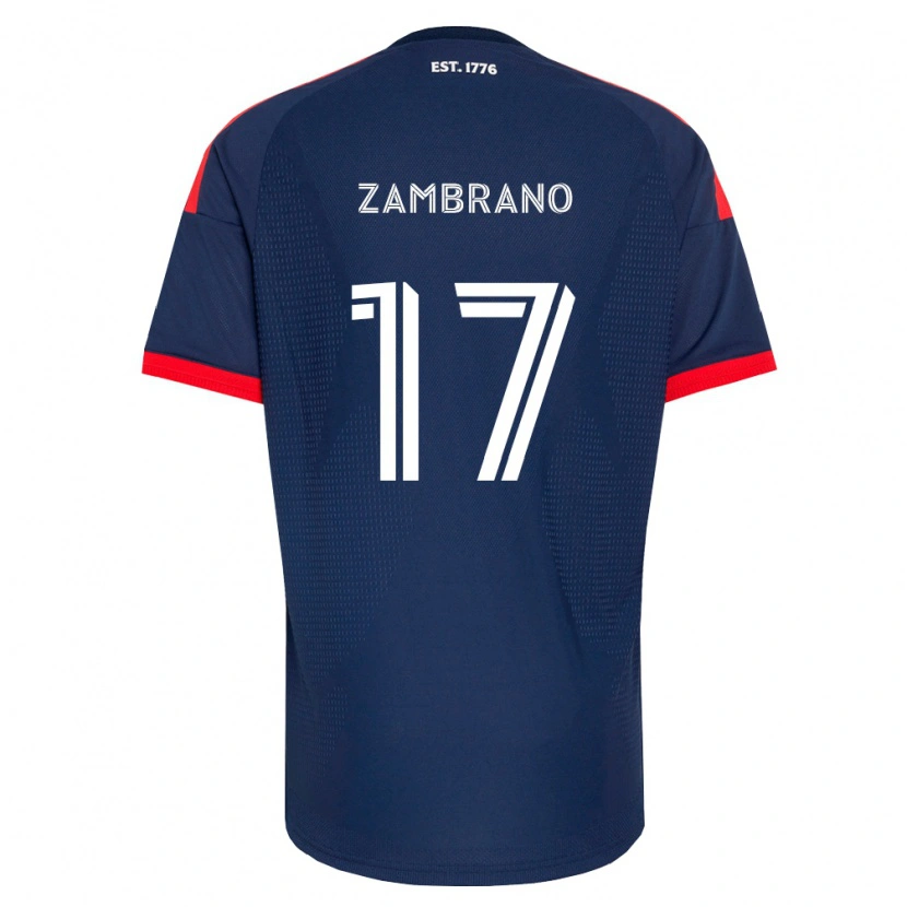 Danxen Hombre Camiseta Marcos Zambrano #17 Azul Real Rojo Blanco 1ª Equipación 2026/27 La Camisa México