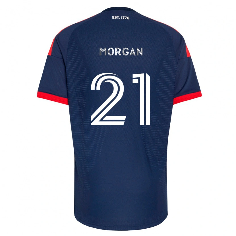 Danxen Hombre Camiseta Myles Morgan #21 Azul Real Rojo Blanco 1ª Equipación 2026/27 La Camisa México