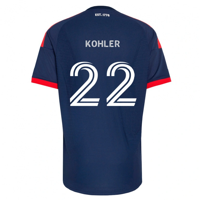 Danxen Hombre Camiseta Ethan Kohler #22 Azul Real Rojo Blanco 1ª Equipación 2026/27 La Camisa México